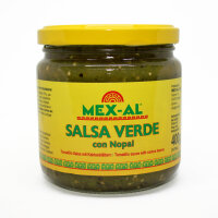 Salsa verde con nopal / Salsa Verde mit Kaktus Mex-Al 400g