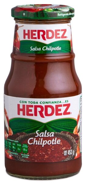 Herdez Salsa Chipotle envasado / Glas 453g