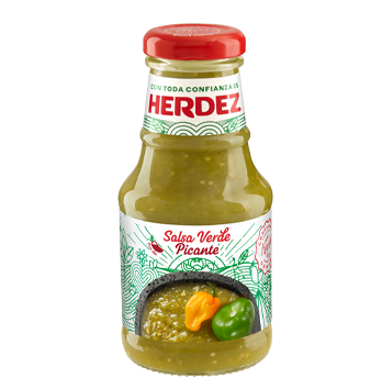 Herdez Salsa Verde con Habanero Picante envasado / Glas 240g