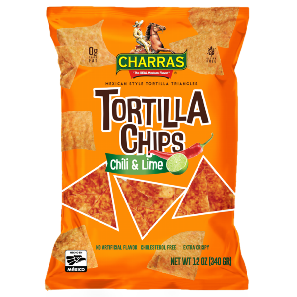 Charras Totopos Tortilla Chips Chili & Lime 340g