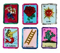 Lotería hojalata / Blechanhänger...