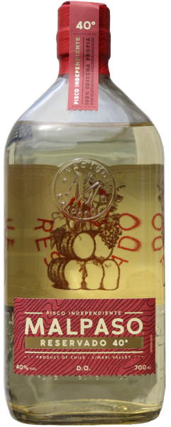 Pisco Malpaso (Uva/Traube: Moscatel - Chile) Reservado 40° 40%Alc.Vol. 700ml