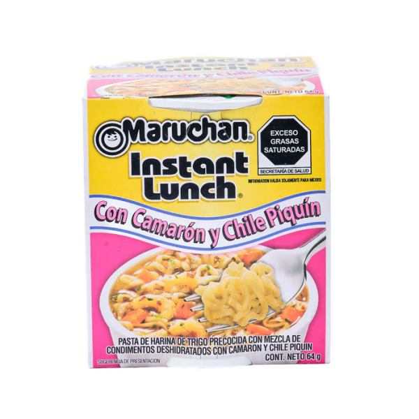 Maruchan Instant Lunch Con Camarón y Chile Piquin 64g