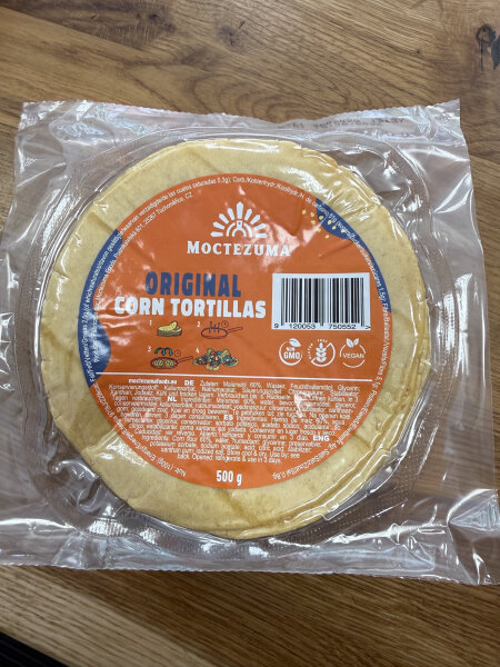 Moctezuma Original 15cm Tortillas de Maíz amarillo / Maistortilla (gelber Mais) 500g