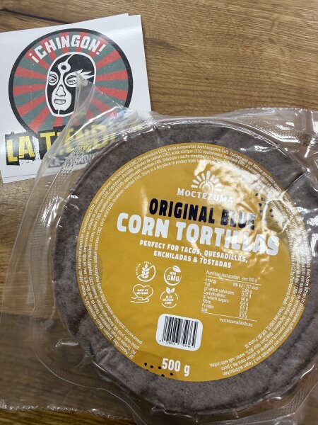 Moctezuma Original 15cm Tortillas de Maíz azul/ Maistortilla blauer Mais) 500g