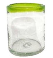 Vaso Filo Verde / mundgeblasenes Glas grün ca 8x13cm