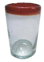 Vaso Filo Rojo / mundgeblasenes Glas rot ca 8x13cm