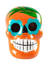 Calavera/Craneo pintado a mano mediano / Calavera...