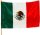 Bandera de Mexico ca 48x47cm