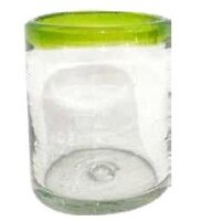 Vaso Filo Verde / mundgeblasenes Glas grün ca 8x13cm