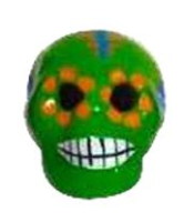 Calavera pintada de barro mediano / Calaver bemalt/Ton...
